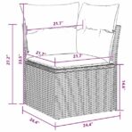 Gartensofa-set 8 pcs Schwarz Poly-Rattan – Bild 13
