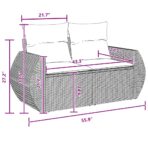 Gartensofa-set 12 pcs Schwarz Poly-Rattan – Bild 12