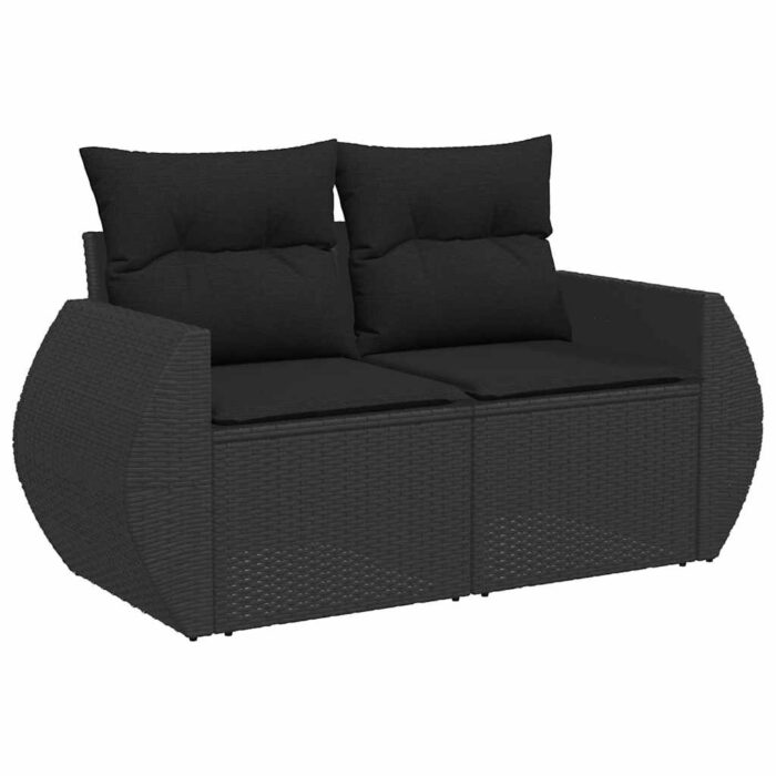 Gartensofa-set 13 pcs Schwarz Poly-Rattan – Bild 6
