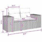 Garten-Sofa-Set 10 pcs Schwarz Poly-Rattan – Bild 11