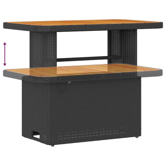 Garten-Sofa-Set 10 pcs Schwarz Poly-Rattan – Bild 8