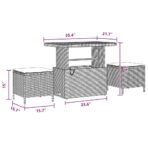 Garten-Sofa-Set 10 pcs Schwarz Poly-Rattan – Bild 9