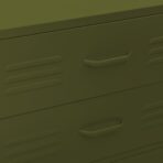 Kommode Olivgrün 80x35x101,5 cm Stahl – Bild 9