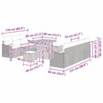 Gartensofa-set mit Kissen 10 pcs Schwarz Poly-Rattan – Bild 12