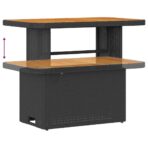 Gartensofa-set mit Kissen 10 pcs Schwarz Poly-Rattan – Bild 8