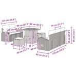 Gartensofa-set mit Kissen 8 pcs Schwarz Poly-Rattan – Bild 12