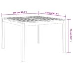 Garten Essgruppe 3 pcs Schwarz Massivholz Akazie – Bild 11