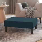 Fusshocker Dunkelgrau 78x56x32 cm Samt