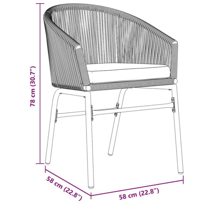 Garten Essgruppe 9 pcs Schwarz Poly-Rattan – Bild 11