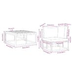 Gartensofa-set 3 pcs Schwarz Metall – Bild 13