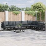 Garten-Sofa-Set mit Kissen 7 pcs