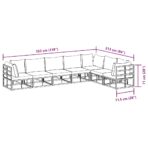 Garten-Sofa-Set mit Kissen 7 pcs – Bild 11