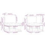 Gartensofa-set mit Kissen 12 pcs Schwarz Aluminium – Bild 12