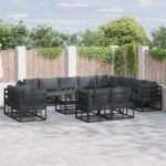 Garten-Sofa-Set mit Kissen 12 pcs