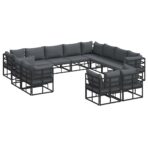 Garten-Sofa-Set mit Kissen 12 pcs – Bild 2