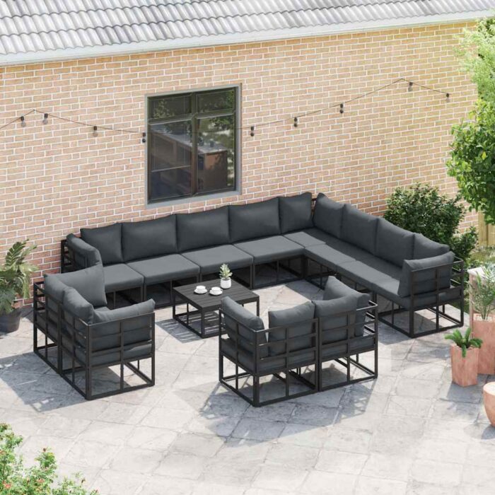 Garten-Sofa-Set mit Kissen 12 pcs – Bild 3