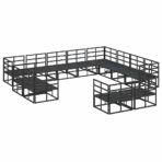 Garten-Sofa-Set mit Kissen 12 pcs – Bild 5
