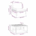 Gartensofa-set mit Kissen 3 pcs Schwarz Stahl – Bild 12