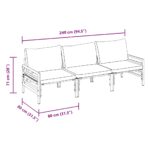 Gartensofa-set mit Kissen 3 pcs Schwarz Stahl – Bild 12