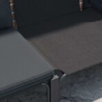 Gartensofa-set mit Kissen 3 pcs Schwarz Stahl – Bild 5