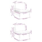 Gartensofa-set mit Kissen 4 pcs Schwarz Stahl – Bild 11