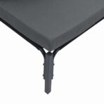 Gartensofa-set mit Kissen 7 pcs Schwarz Stahl – Bild 6