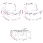 Gartensofa-set mit Kissen 8 pcs Schwarz Stahl – Bild 12