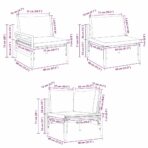 Gartensofa-set mit Kissen 9 pcs Schwarz Stahl – Bild 13