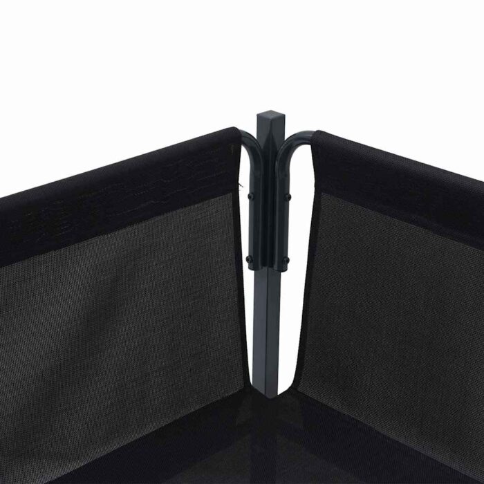 Gartensofa-set mit Kissen 10 pcs Schwarz Stahl – Bild 7