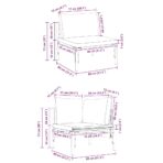 Gartensofa-set mit Kissen 13 pcs Schwarz Stahl – Bild 11