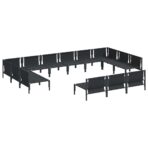 Gartensofa-set mit Kissen 13 pcs Schwarz Stahl – Bild 5