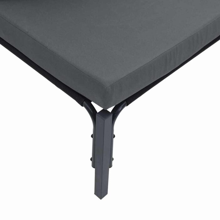 Gartensofa-set mit Kissen 11 pcs Schwarz Stahl – Bild 6