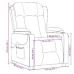 Massagesessel Hellgrau Stoff – Bild 11