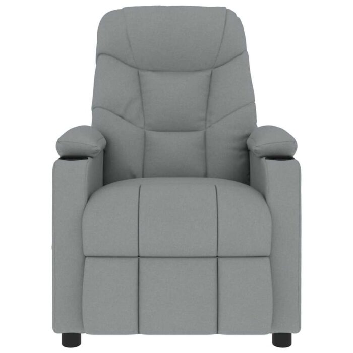 Massagesessel Hellgrau Stoff – Bild 3