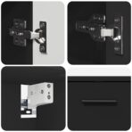 Badezimmermöbel-Set mit Regal 2 pcs Weiss Sperrholz und Metall – Bild 8