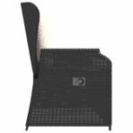 Gartenbank Schwarz Poly-Rattan – Bild 5