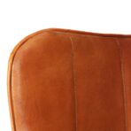 Ohrensessel Grau Echtleder – Bild 5