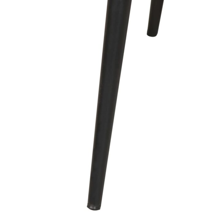 Ohrensessel Grau Echtleder – Bild 6