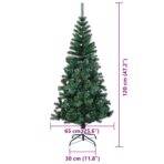 Künstlicher vorbeleuchteter Weihnachtsbaum Grün 120 cm – Bild 12