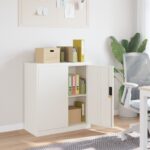 Aktenschrank Weiss 79x40x90 cm Stahl