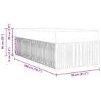 Bettrahmen mit Matratze Hellgrau 80 x 200 cm Stoff – Bild 13