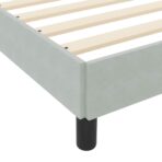 Boxspringbett mit Matratze Hellgrau 80 x 200 cm Stoff – Bild 10