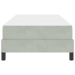 Boxspringbett mit Matratze Hellgrau 80 x 200 cm Stoff – Bild 7