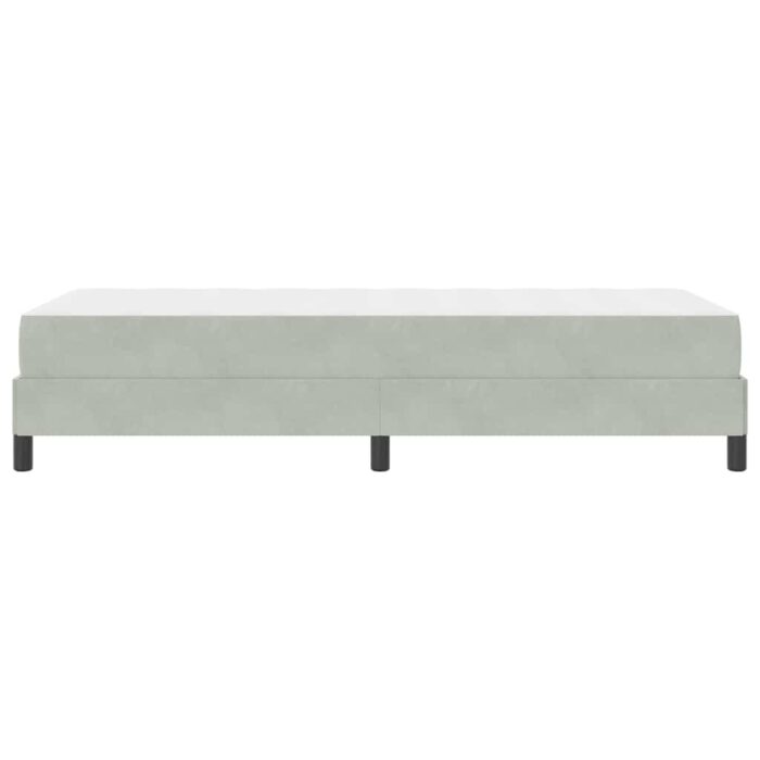 Boxspringbett mit Matratze Hellgrau 80 x 200 cm Stoff – Bild 8