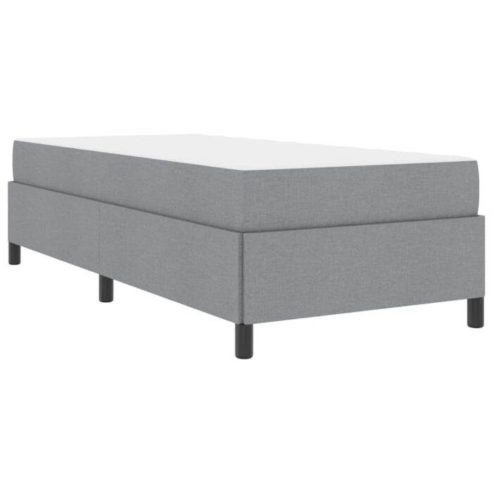 Boxspringbett Hellgrau 80 x 200 cm Stoff – Bild 2
