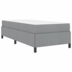 Boxspringbett Hellgrau 80 x 200 cm Stoff – Bild 9