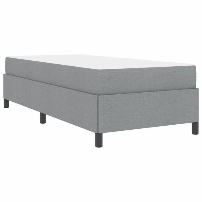Boxspringbett Hellgrau 80 x 200 cm Stoff – Bild 9