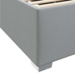 Bettrahmen mit Matratze Hellgrau 80 x 200 cm Stoff – Bild 10