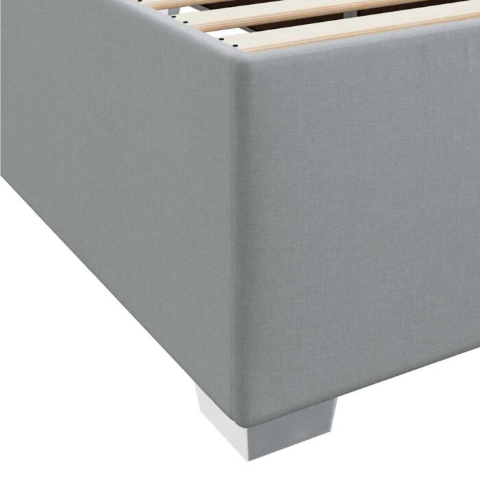Bettrahmen mit Matratze Hellgrau 80 x 200 cm Stoff – Bild 10