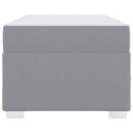 Bettrahmen mit Matratze Hellgrau 80 x 200 cm Stoff – Bild 7